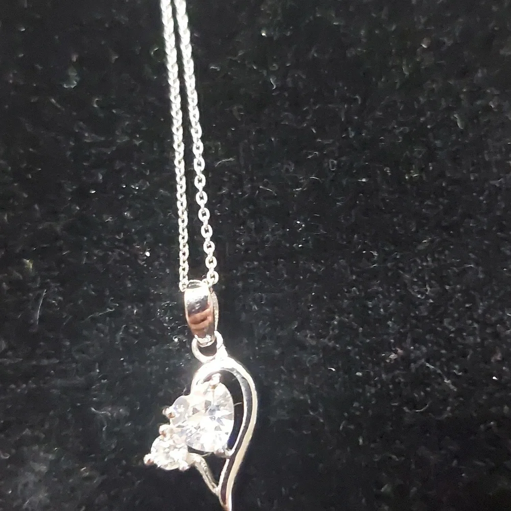 Sterling Silver CZ Pendant 18